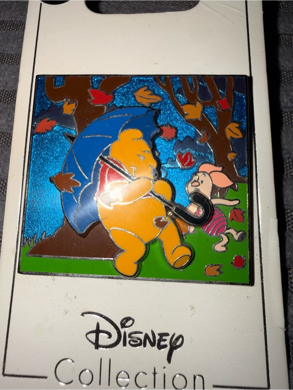 Disney Winnie the Pooh Blue & Yellow Enamel Phone Charm with Piglet - Picture 2 of 3